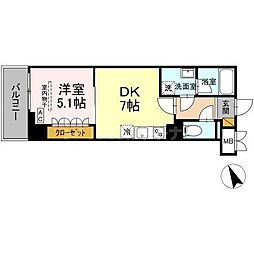 Grand Village 1DKの間取図画像