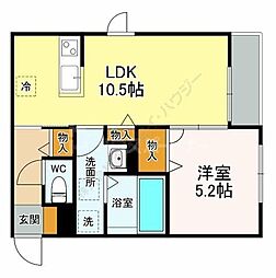 Belle Lead 幕張本郷 1LDKの間取図画像