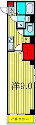 BelleAube大久保 1Kの間取図画像