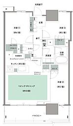 幕張ベイパークミッドスクエアタワー 3LDKの間取図画像