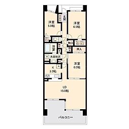 リーベスト西千葉 3LDKの間取図画像