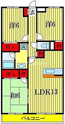 シャルム検見川 3LDKの間取図画像