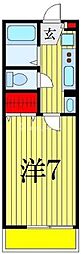 グレイス津田沼 1Kの間取図画像