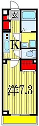 リブリ-Okubo 1Kの間取図画像