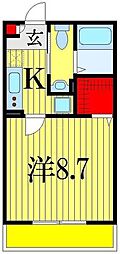 AJ津田沼3 1Kの間取図画像