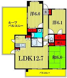 ラ・フォレ21 3LDKの間取図画像