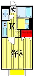 ラ・ベリーテ鷺沼 1Kの間取図画像