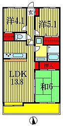 グリーンパーク船橋 3LDKの間取図画像