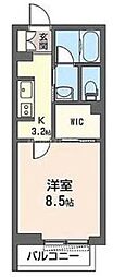 JANGA幕張本郷 1Kの間取図画像
