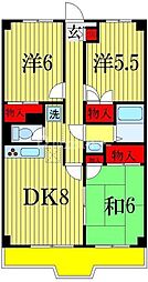 ハートピア3 3DKの間取図画像
