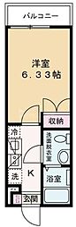 ザ・レジデンス北習志野 1Kの間取図画像