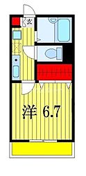 ロングインA 1Kの間取図画像