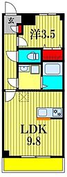ルイール 1LDKの間取図画像
