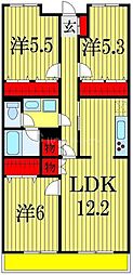 コリンヌ津田沼 3LDKの間取図画像
