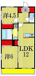 ヘーベルメゾン大久保 2LDKの間取図画像