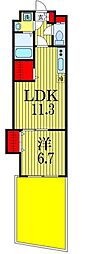 スペランザ新検見川 1LDKの間取図画像