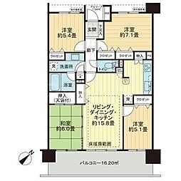 レクセルマンション幕張ブリーズ 4LDKの間取図画像