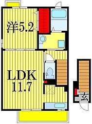 アルファグランメール 1LDKの間取図画像