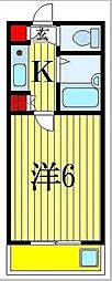 ベイコートNo.1 1Kの間取図画像