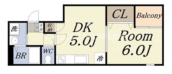 アクアフィールド ｜大阪府大阪市港区築港3丁目(賃貸マンション1DK・5階・29.47㎡)の写真 その2