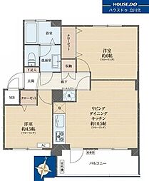 けやき台団地35号棟　105号室 2LDKの間取り