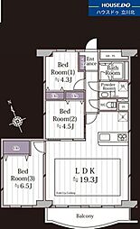 ヴェルドミール多摩川 3LDKの間取図画像