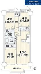マージュ高幡不動 3LDKの間取図画像