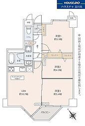 マイキャッスル国立 3LDKの間取図画像