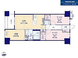 プレシス八王子レグリオ 1SLDKの間取図画像