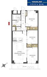 日野台ハイツ 3LDKの間取図画像