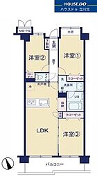 シティウインズ武蔵小金井　202号室 3LDKの間取り