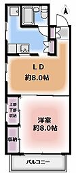 ハイツ425 1LDKの間取図画像