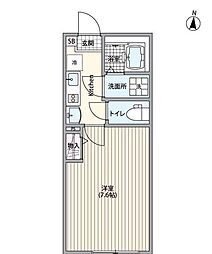 JR埼京線 南与野駅 徒歩9分の賃貸アパート 1階1Kの間取り