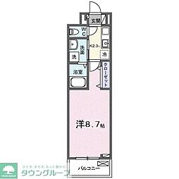 東武野田線 七里駅 徒歩2分の賃貸アパート 3階1Kの間取り