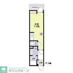 JR川越線 日進駅 徒歩7分の賃貸アパート 3階ワンルームの間取り