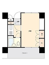 JR埼京線 戸田公園駅 徒歩9分の賃貸マンション 4階1Kの間取り