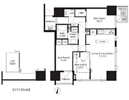 JR京浜東北・根岸線 大宮駅 徒歩7分の賃貸マンション 13階3LDKの間取り