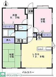 ビューフレア片町 3LDKの間取図画像