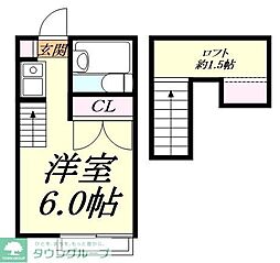 ヒル天沼 1Kの間取図画像