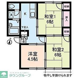 ヴェルレーヌ浦和 3DKの間取図画像