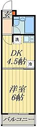 ハピネス鈴谷 1DKの間取図画像