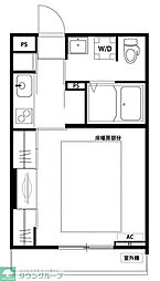 リブリ・千 1Kの間取図画像