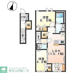 イソラフェリーチェ2 2LDKの間取図画像