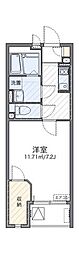 レオネクストラフィーネ 1Kの間取図画像