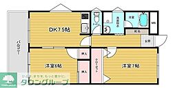 リファレンス大宮 2Kの間取図画像