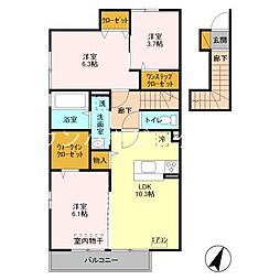 ロビン本郷 3LDKの間取図画像