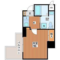 セレニテ梅田ルフレ 10階1Kの間取り