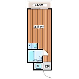 スーパーリッチ314 ワンルームの間取図画像