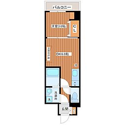 メルベージュ難波サウスIII 7階1DKの間取り