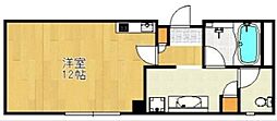 クレアジオーネ中之島西 ワンルームの間取図画像